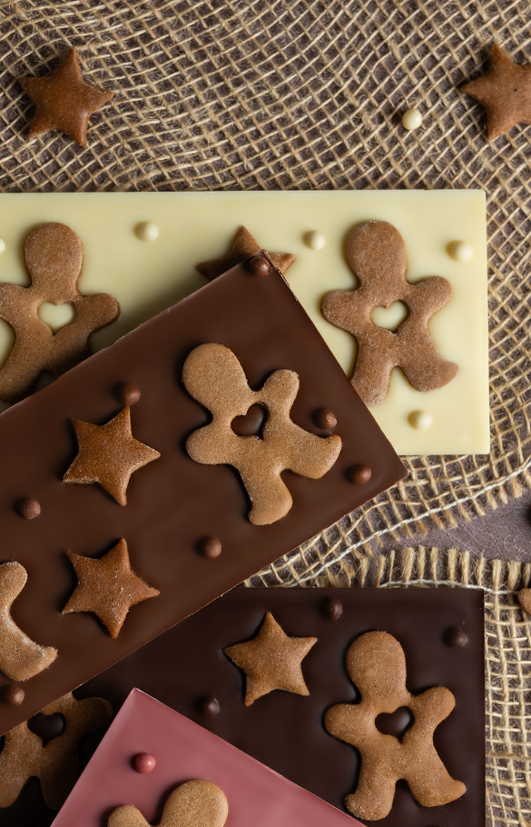 Czekolady z piernikowymi ludkami i gwiazdkami 
